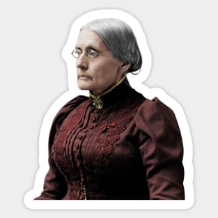 Susan B. Anthony Seated Portrait Colorized Sticker